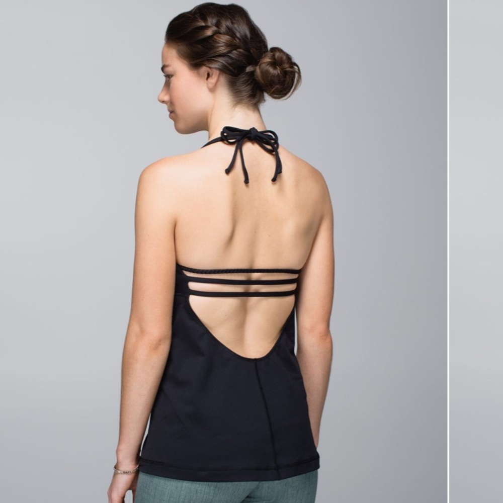 Lululemon Wandering Yogi Black Halter Tank Top 4